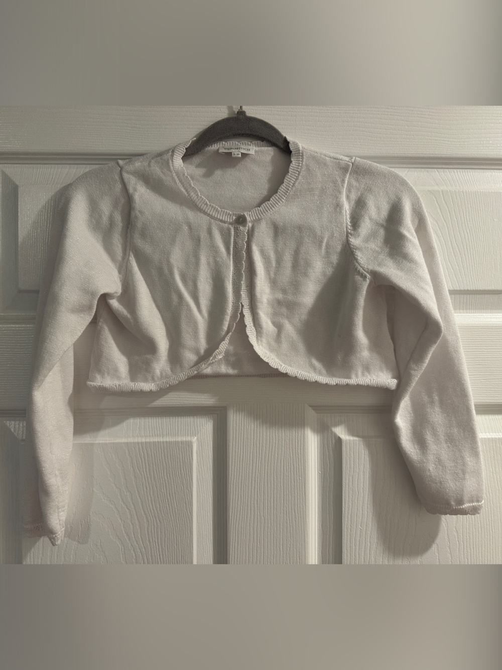 TrendStitch Pale Pink Cropped Knit Bolero (Girls 9-10)